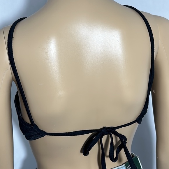 Shade & Shore Black Bikini Top Textured Under Wire (Z97RL9) - Picture 3 of 3
